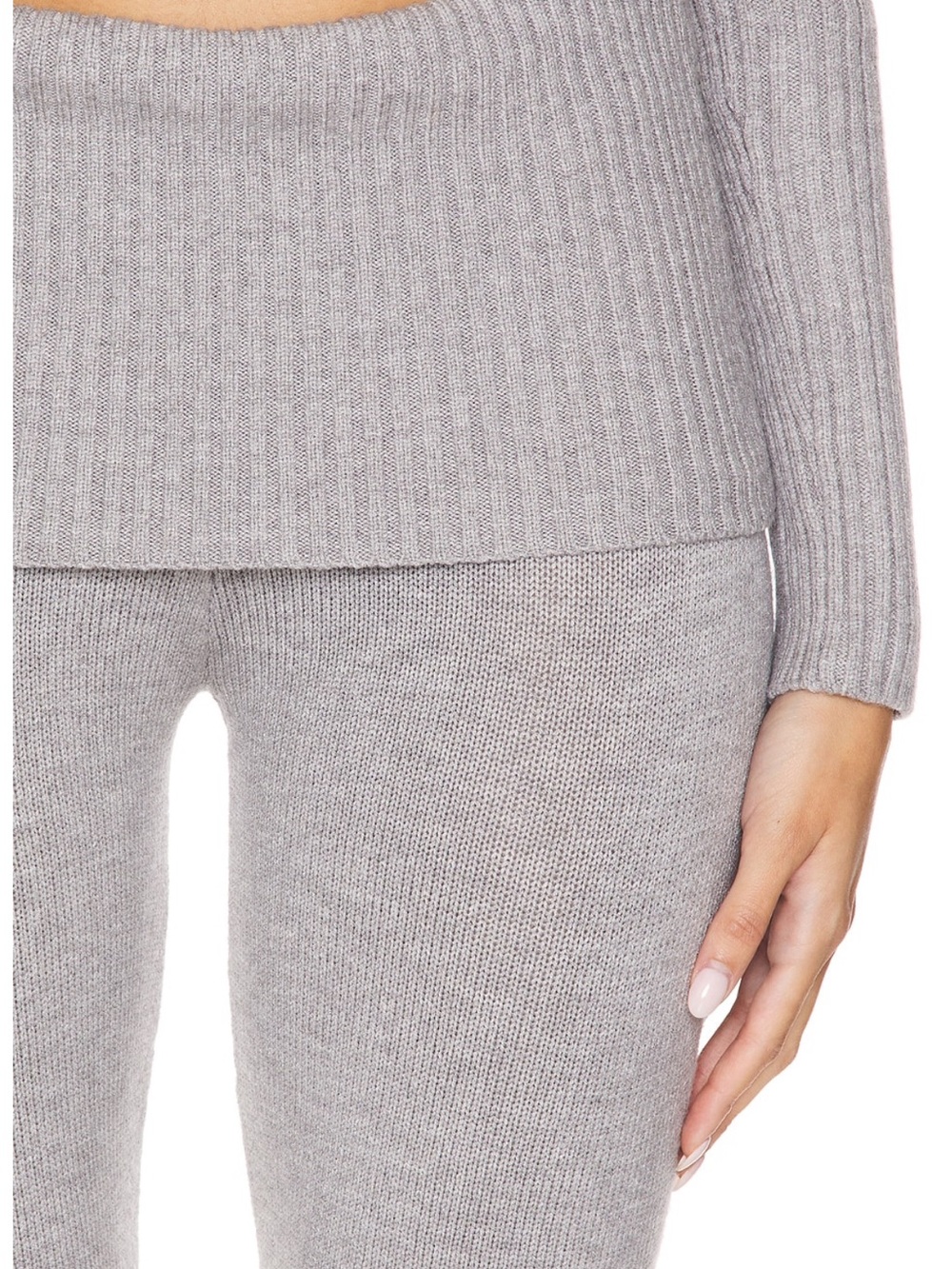 Frankie’s Bikinis Aimee Cloud Knit Pant in Rain Cloud